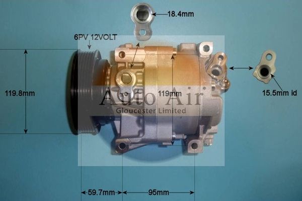 Auto Air Gloucester 14-1159 Compressor, air conditioning