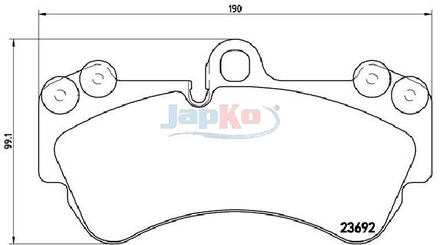 JAPKO 500949 Brake Pad Set, disc brake