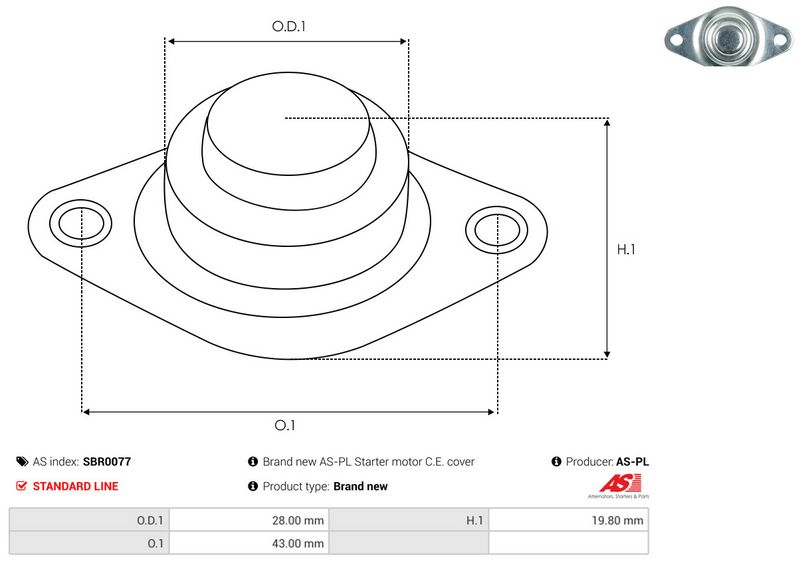 AS-PL SBR0077 Starter Lid, carburettor