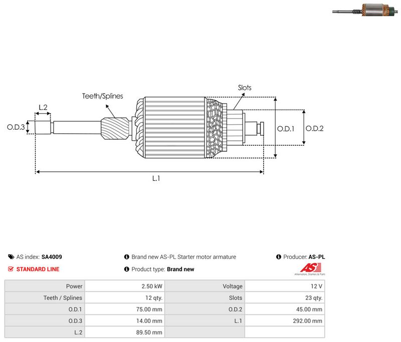 Ankur, starter, AS-PL SA4009