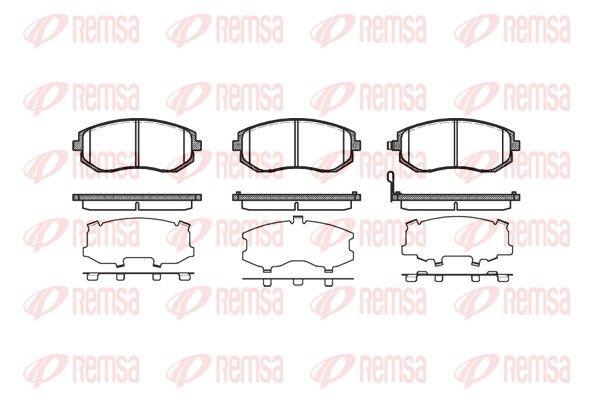Комплект гальмівних накладок, дискове гальмо, Remsa 0951.11