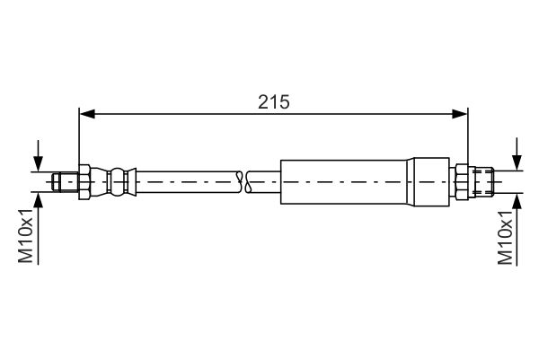 BOSCH шланг гальмівний задній AUDI 80/A4/100 215mm