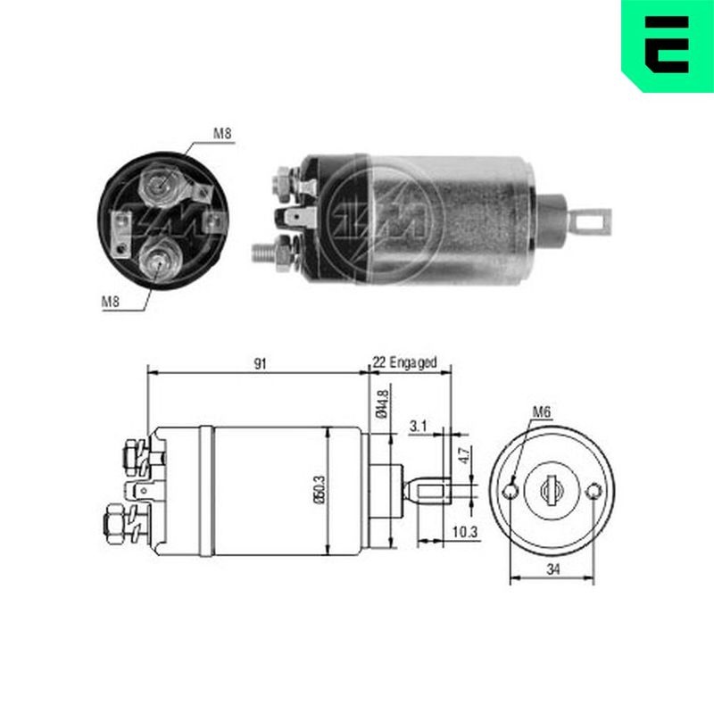 Магнітний перемикач, стартер, Era ZM726