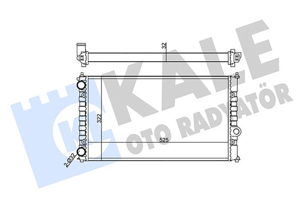 KALE Volkswagen Радиатор охолодження Caddy II,Polo,Seat 1.6/1.8