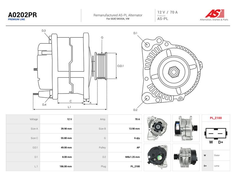 Generaator, AS-PL A0202PR