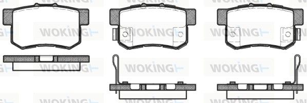 Комплект гальмівних накладок, дискове гальмо, Woking P225352