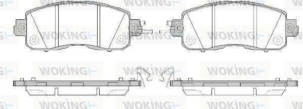 Комплект гальмівних накладок, дискове гальмо, Woking P14173.04