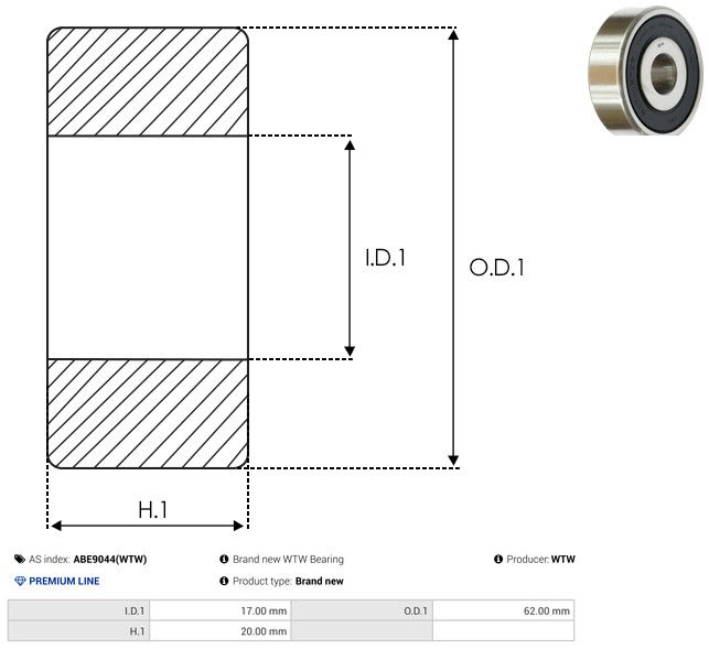 AS-PL ABE9044(WTW) Bearing