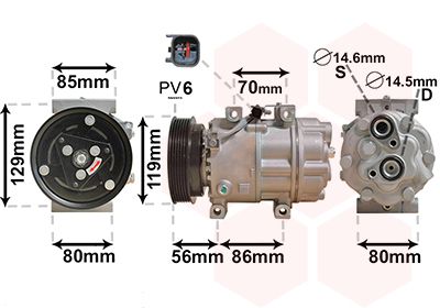 VAN WEZEL kompresszor, klíma 1800K378