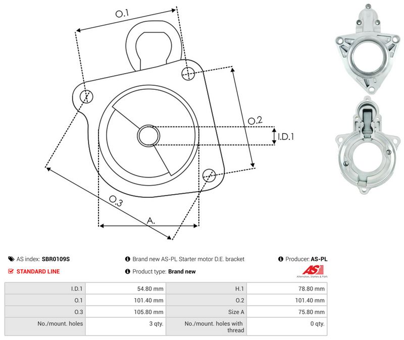 AS-PL SBR0109S Starter Lid, carburettor