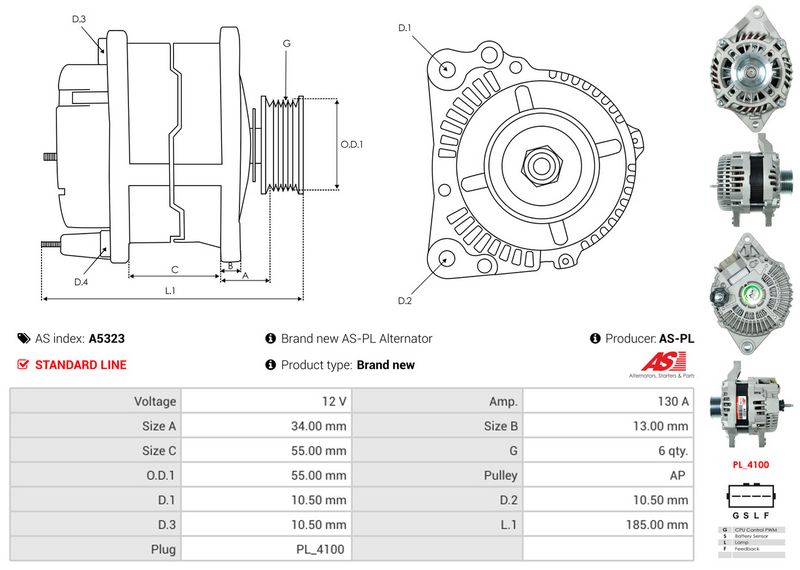 AS-PL A5323 Alternator