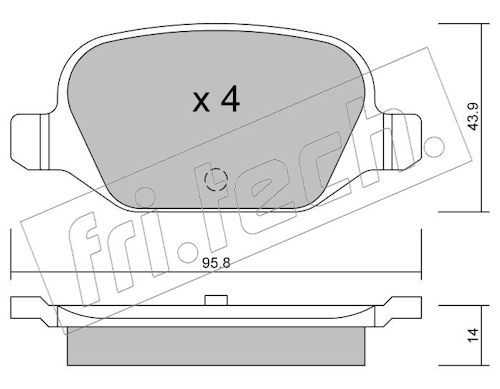 fri.tech. 333.0 Brake Pad Set, disc brake