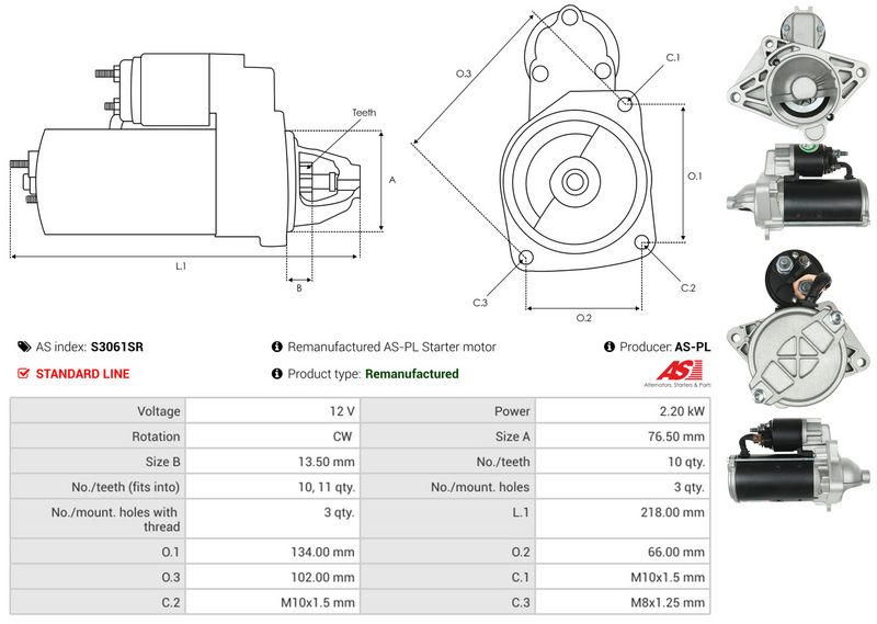 AS-PL S3061SR Starter