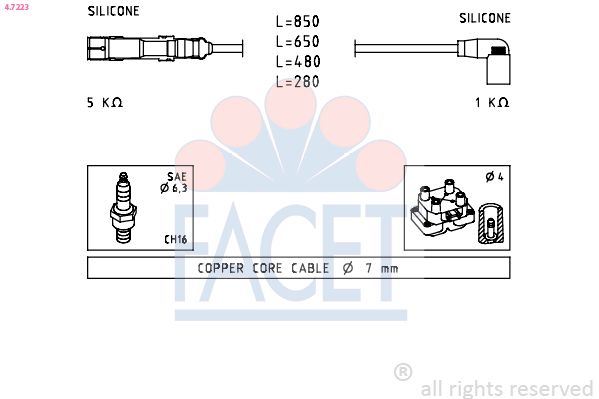 FACET Bougiekabelset 4.7223