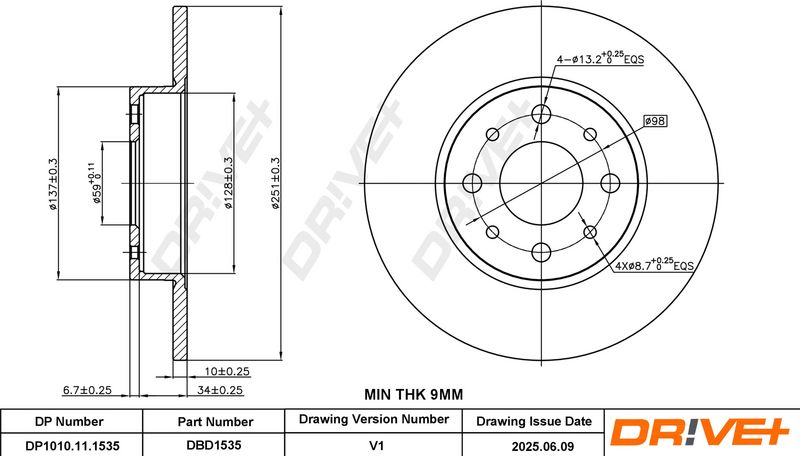 Disc frana DP1010.11.1535 Dr!ve+