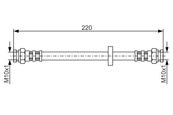 Гальмівний шланг, Bosch 1987476633