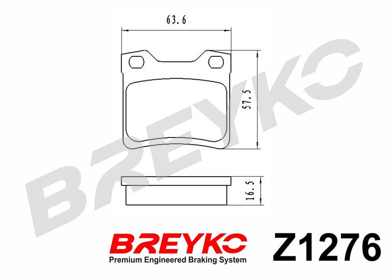 DAVID VASCO Z1276 Brake Pad Set, disc brake