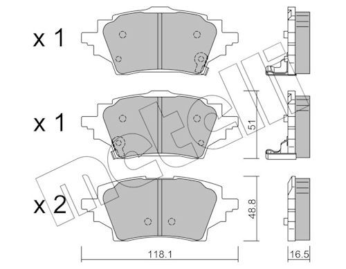 Plaquettes+de+frein+à+disque METELLI 22-1228-0