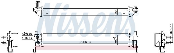 Радіатор, система охолодження двигуна, Nissens 606395