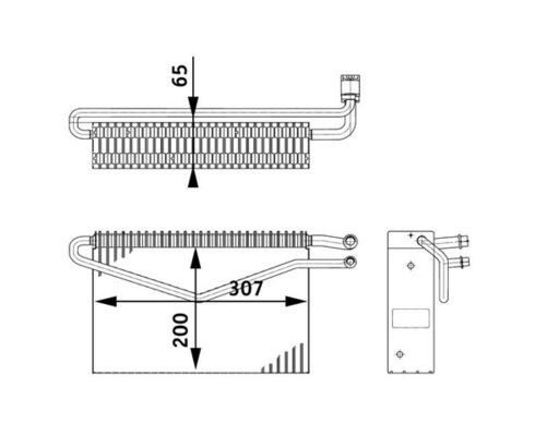 MAHLE AE 67 000P Evaporator, air conditioning