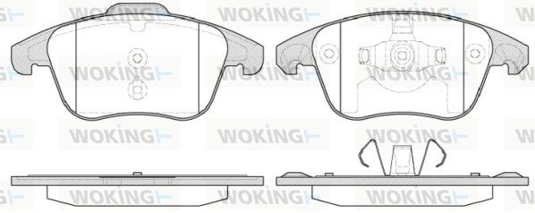 Комплект гальмівних накладок, дискове гальмо, Woking P13493.30