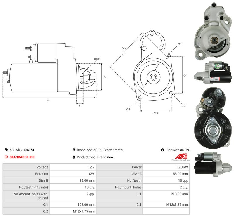 Starter, AS-PL S0374