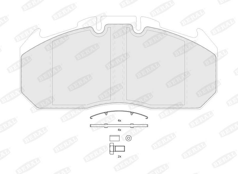 Remblokken set Achter past: MAN TGA  RVI ILIADE, MAGNUM, PREMIUM  IRISBUS ACCESS BUS II, ARWAY, AXER, CITELIS, CROSSWAY D0836LF41-MIDR06.24.65C/42 04.96-