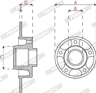 FERODO DDF2820C-1 Brake Disc