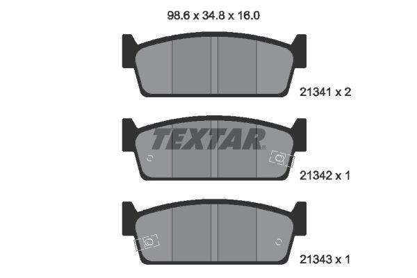 TEXTAR fékbetétkészlet, tárcsafék 2134101