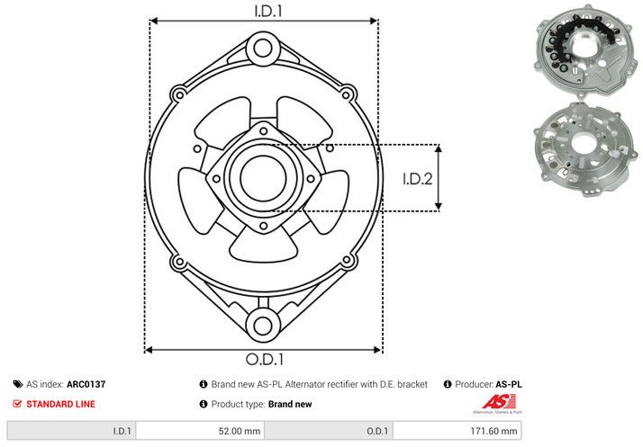 Kaitsekate, generaator, AS-PL ARC0137
