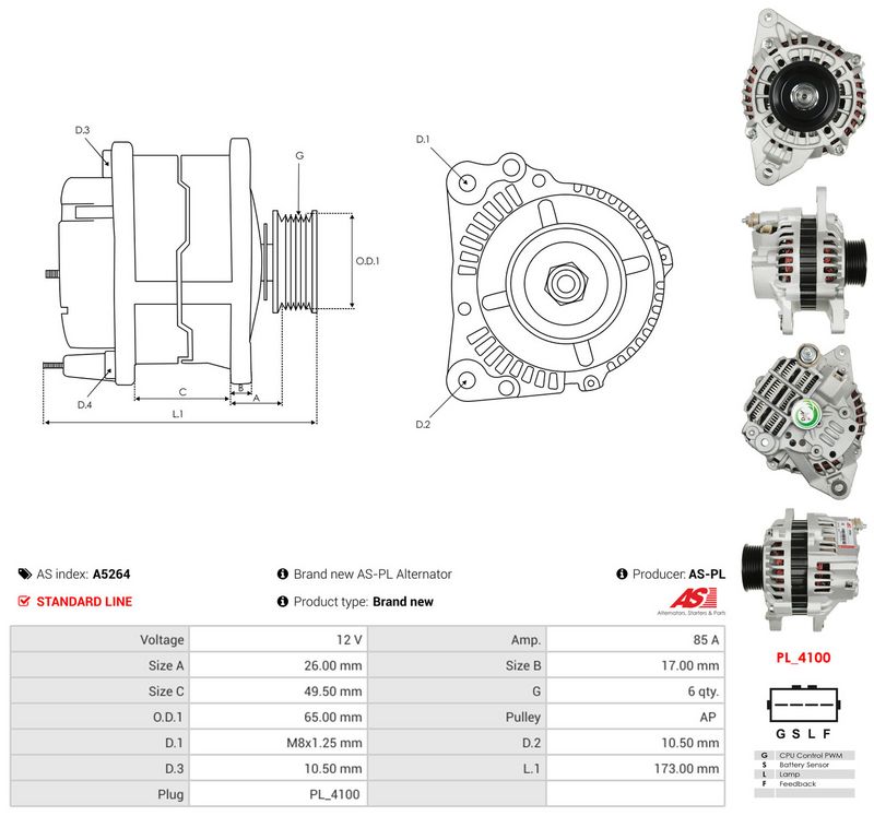 Generaator, AS-PL A5264