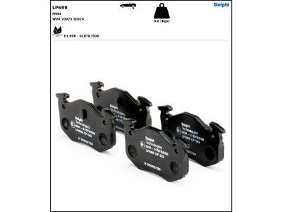 DELPHI LP699 Brake Pad Set, disc brake