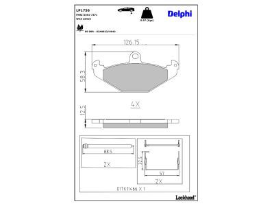 DELPHI LP1756 - Brake Pad Set, disc brake