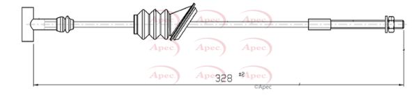 APEC Cable Pull, parking brake CAB1672