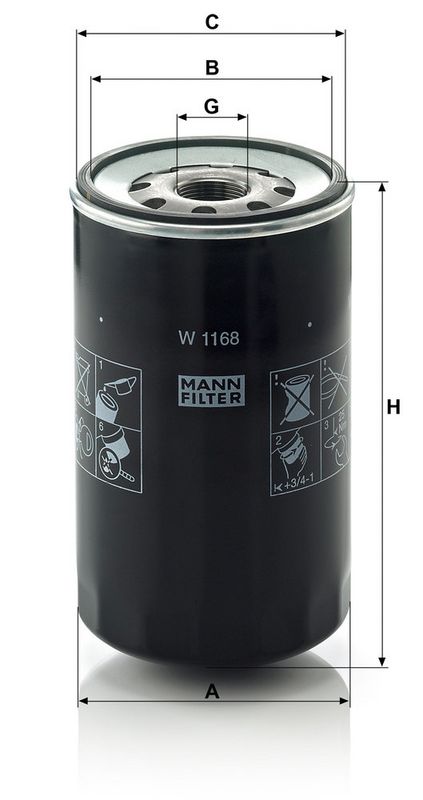MANN-FILTER W1168 Oil Filter