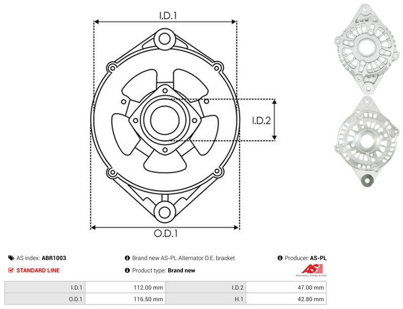 AS-PL ABR1003 Protective Cap, alternator