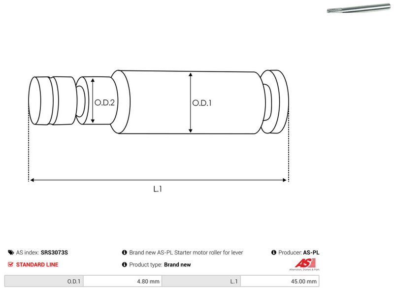 AS-PL SRS3073S Repair Kit, starter