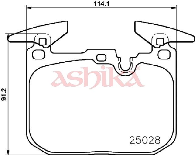 ASHIKA 50-00-0116 Brake Pad Set, disc brake