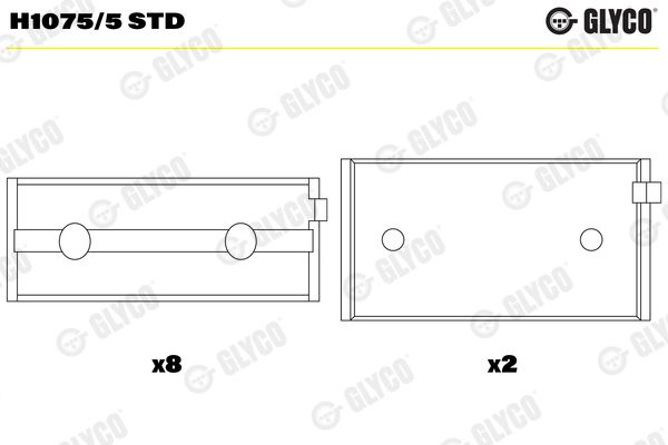 Комплект вкладышей коренных стандарт H10755STD