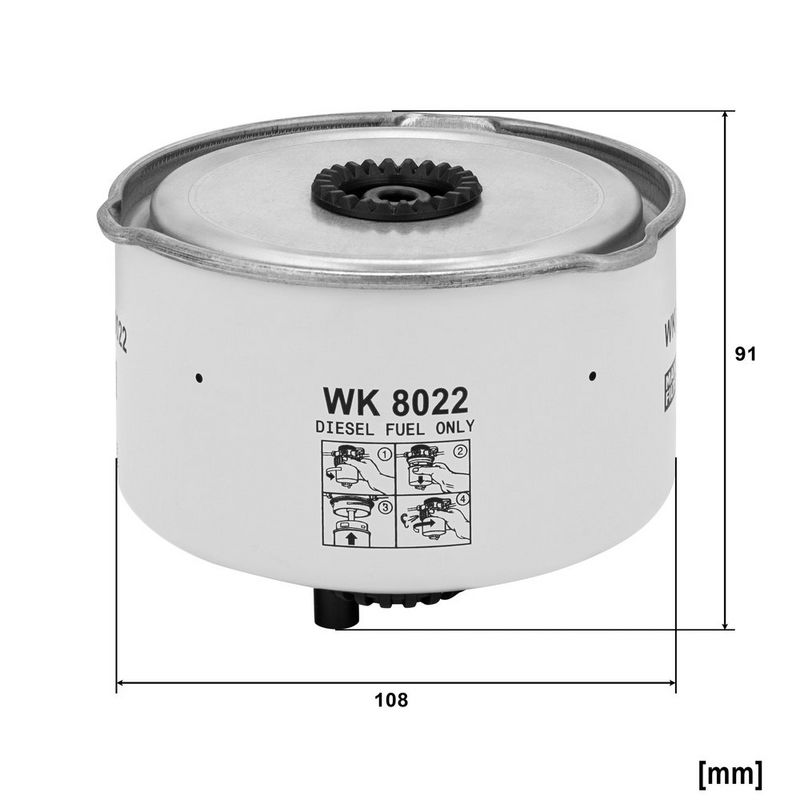 Kütusefilter, MANN-FILTER WK 8022 x