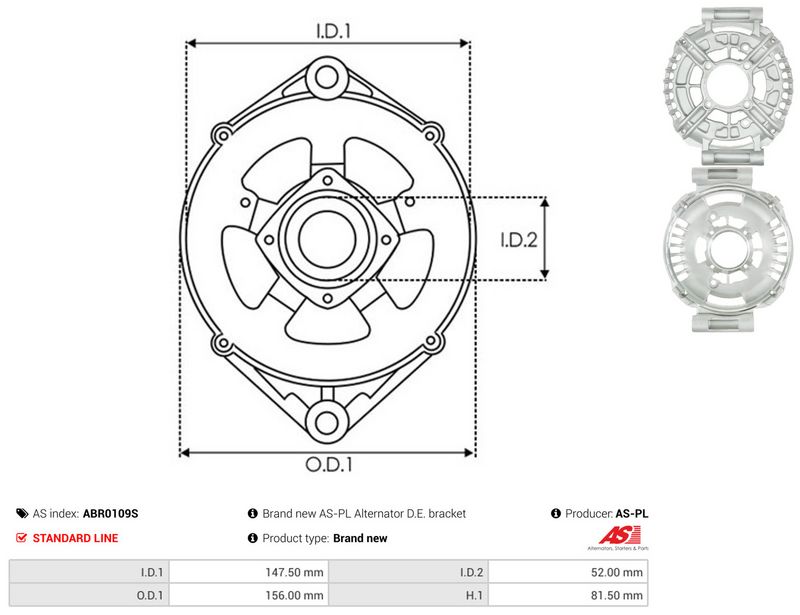 Kaitsekate, generaator, AS-PL ABR0109S