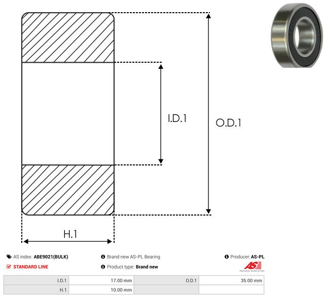 AS-PL ABE9021(BULK) Bearing