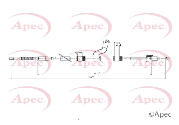 APEC Cable Pull, parking brake CAB1494