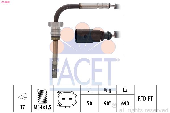 FACET Sensor, uitlaatgastemperatuur 22.0290