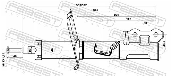 FEBEST 12110-002FL Shock Absorber