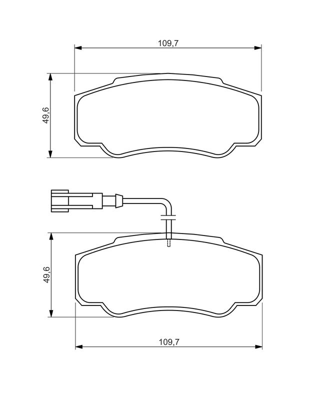 Piduriklotsi komplekt, ketaspidur, BOSCH 0 986 494 391