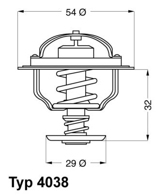 BorgWarner (Wahler) termosztát, hűtőfolyadék 4038.81D