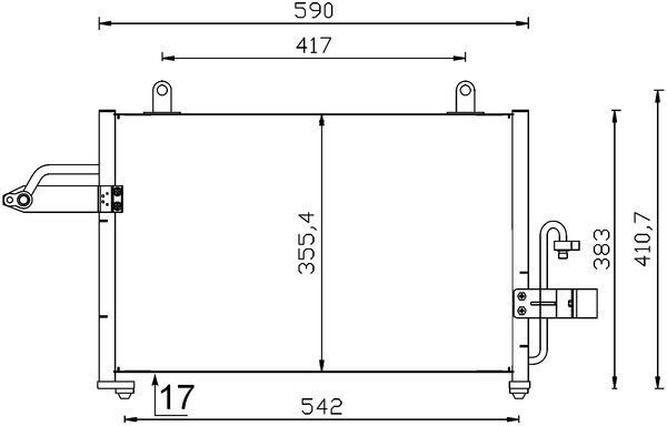 MAHLE Condensor, airconditioning AC 715 000S