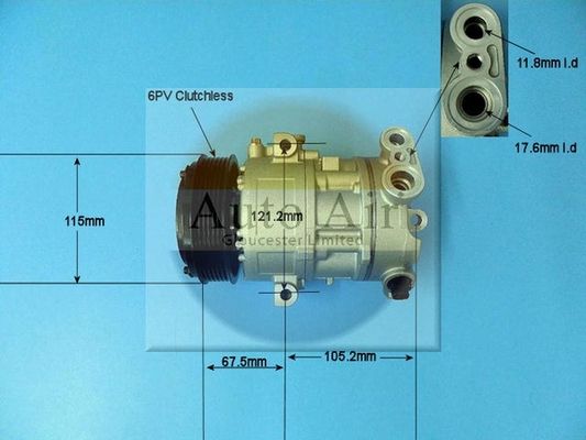 Auto Air Gloucester 14-1447P Compressor, air conditioning