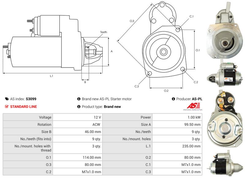 AS-PL S3099 Starter